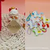 Oro Puro 999 Cuadrado Ocho Direcciones Trae Riqueza Colgante de Oro Serie Caballo Pequeño de Peluche Correa para Colgar Tráfico en Vivo de TikTok Artículo Caliente