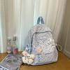 Mochilas Escolares para Estudiantes de Secundaria Femeninas Estilo Europeo y Americano Femenina Retro Estampado de Leopardo Simple Ligera de Viaje Mochila para Computadora Mochila