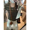 Mochie Atmosfera Casual Estilo Coreano Color-Block Listrado Gola Redonda Slim Fit Casual Manga Curta Camiseta Mq1324