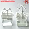 Cesta Hidropónica para Bulbos de Tulipán, Jarrón Transparente Minimalista de Cuatro Agujeros, Maceta de Escritorio de Fácil Cambio de Agua
