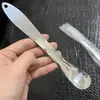 Colher de Sobremesa de Aço Inoxidável, Colher para Mexer Café, Pegador de Sorvete com Cabo Longo, Cortador de Frutas, Colher para Recheio de Pastel