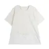 Ropa para Mujer Tallas Grandes ALINDM Top Adelgazante para Mujeres Tallas Grandes, Elegante y Favorecedor Camiseta de Manga Corta con Volantes Estilo Francés 100kg