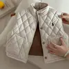 Chaleco de algodón grueso para niños, nuevo estilo otoño e invierno 2026, top a cuadros para niños, chaleco liso para bebé, elegante para niñas