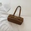 Bolso de Mano con Flocado de Gamuza para Mujer 2026 Nuevo Otoño Melade Retro Bolso Tote para el Trabajo Gran Capacidad Bolso de Hombro Único
