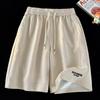 Shorts Waffle Masculino Verão Marca Tendência Basquete Americano Calça Esportiva Reta Solta Tamanho Grande Calça Casual