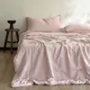 Colcha de verão Tencel lavada de cor sólida estilo japonês, super macia e simples. Colcha de ar condicionado estilo moderno, delicada, macia e com toque fresco.
