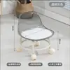 Banqueta Giratória de Acrílico Alemã com Rodas Silenciosas para Uso Doméstico, Banqueta Pequena com Encosto, Banqueta Infantil, Banqueta para Trocar Sapatos