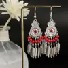 Pendientes de Pavo Real para Minorías Étnicas, Regalos Retro de Plata Miao Estilo Étnico, Accesorios de Pendientes Vintage de Imitación Plata