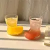 Estilo Ins Popular Creativo Botas Taza de Vidrio Transparente Personalizada para Jugo Bebida Cerveza Tendencia Taza para Café Bebida Fría