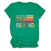 En un mundo donde Amazon eBay estación independiente casual cómoda de moda camiseta de mujer de cuello redondo de manga corta