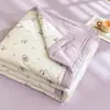 Colcha de Verano de Algodón de Xinjiang Jie Liya con Bordes Ensanchados, Algodón Lavado, Estampado de Dibujos Animados, Algodón Transpirable y Absorbente de Humedad para Aire Acondicionado