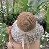 Sombrero Protector Solar para Mostrar la Cara para Mujeres Vacaciones de Verano en la Costa Sombrilla Sombrero de Paja Moda Plegable Ala Ancha Encaje Sombrero de Pescador