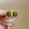 Brincos de Bola Coloridos com Floco para Mulheres 2025 Novos Acessórios Retrô Brincos Outono e Inverno Brincos de Alta Qualidade Estilo Hong Kong