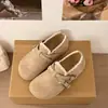 Sapatos de boca rasa de salto grosso Birkenstock sapatos de saia totalmente fechados para preguiçosos combinando retrô 2026 Outono Inverno sapatos slip-on femininos