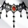 Nuevo Collar de Encaje Negro para Mujer Collar de Cristal Cadena para Clavícula Collar Falso En Stock Joyería al por Mayor