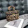 Bolsa de Cosméticos con Estampado de Leopardo para Mujer, Bolsa de Almacenamiento de Productos para el Cuidado de la Piel de Viaje, Bolsa Mini de Almacenamiento de Joyería Portátil de Alta Gama