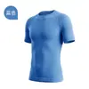 Novo Top Masculino de Lã de Secagem Rápida com Manga Curta para Treinamento, Montanhismo, Esportes ao Ar Livre, Corrida, Fitness, Caminhada, Ciclismo, Ajustado