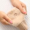 Guantes largos de medio dedo de color sólido nuevos para mujer, de lana para escribir, conducir, oficina, pantalla táctil, cálidos, a prueba de frío, guantes de punto
