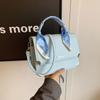Moda Contraste Cor Litchi Padrão High-end Sense Bag Mulheres Nova Moda Nicho Design Luz Luxo Ombro Crossbody Bolsa Feminina