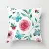 Fronha Decorativa de Cor Florido Estilo Pastoral Fronha Criativa de Couro de Pêssego para Almofada de Costas de Quarto e Estudo