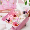 Regalo para el Día de la Madre Paquete de Cuatro Cajas de Empaque para Muffins y Cupcakes para Mamá Diosa 520 San Valentín Cumpleaños Caja de Postres