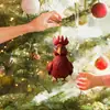 Transfronterizo 24 Amazon Nuevo Creativo Navideño Animal Pollo Gallo Tallado Colgante Árbol de Navidad Acrílico Colgante