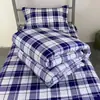 Juego de sábanas y funda de edredón de tres piezas para secundaria y preparatoria, juego de ropa de cama escolar, juego de tres piezas de algodón puro, juego de tres piezas para dormitorio de estudiante