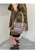 2026 Nuevo Bolso de Axila a Cuadros Retro para Mujer Estilo Coreano Bolso Baguette Versátil Diario Cruzado Diseño Pequeño de Nicho