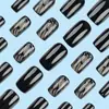 Europa y Estados Unidos más vendidos oscuro estilo europeo arte de uñas telaraña degradado parche de uña alta calidad chica caliente diamante usar uña