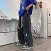Jeans Holgados de Pierna Recta para Hombre 2023 Nueva Marca de Moda I Versátiles Casuales de Pierna Ancha Estilo Hong Kong Pantalones Largos