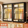 Armario de acero Sanjian para vivienda de alquiler, puerta corredera de dormitorio, fácil de montar, armario para apartamento pequeño, nuevo armario de puerta corredera