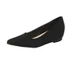 Sapatos de Salto Interno Estilo Retrô Francês Femininos 2026 Novo Estilo Bico Fino Delicado Boca Rasa Versátil Slip-on Sapatos para Ir ao Trabalho