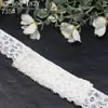 Tanglongben Blanco Patrón Fino Delicado Suave Elástico Encaje Adorno 3cm Accesorios para Ropa Material de Adorno de Encaje