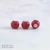Pulsera de Abalorios Cerámicos Rojos con Agujero Grande Accesorios Joyería DIY Cuentas Sueltas Collar de Cuentas Materiales para Ropa Productos Semi-Terminados