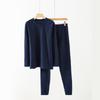 Traje térmico antibacteriano grado 5A para hombre y mujer, ropa interior térmica de talla grande, camiseta de cuello redondo ajustada para otoño e invierno