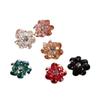 Accesorios de joyería DIY con forma de flor de cristal cosidos a mano de doble capa europeos y americanos, accesorios para el cabello Hanfu, accesorios con hebilla para zapatos