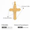 Colar de aço titânio transfronteiriço simples moda alto senso pingente de cruz banho cor ouro 18K colar feminino