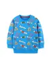 Ropa transfronteriza Estilo europeo y americano Niños Cohete Estampado completo Sudadera infantil Algodón de punto Niños pequeños Cuello redondo Camiseta interior