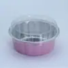 Caixa para Bolo Basco 240ml, Pudim de Carvão de Leite de Pele Dupla, Tigela de Folha de Alumínio, Resistente a Altas Temperaturas, Forma para Assar em Air Fryer