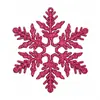 Decoraciones Navideñas 10cm Copos de Nieve, Copos de Nieve con Polvo de Plástico, Colgantes de Copo de Nieve Huecos para Decoración de Árbol de Navidad