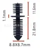 Fijaciones de nailon a presión de plástico para automóviles, remaches de plástico, fijaciones de plástico para revestimiento de guardabarros, clips universales