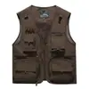 Chaleco de Malla de Secado Rápido de Nuevo Estilo Primavera y Otoño para Hombre, Casual al Aire Libre, con Múltiples Bolsillos, para Pesca y Fotografía 8512