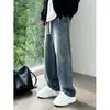 Novas calças jeans de comércio exterior, estilosas, elásticas, versáteis, largas, casuais, retrô, com caimento, de perna reta, que valorizam a altura, de perna larga, calças compridas