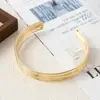 Pulseira de abertura estilo europeu e americano transfronteiriça, anel de pescoço, colar de metal multicamadas de alto nível, pulseira de braço, joia geométrica oca, atacado