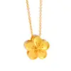 Loja de ouro com pingente de colar de alta qualidade, duradouro, que não desbota, cor de ouro de areia, buraco de amor, flor de pêssego, poroso, contas de transferência com contas