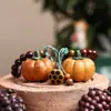 Gran Colección de Frutas Talladas en Madera: Calabaza, Uva, Manzana, Adornos de Madera Maciza para Sostener en la Mano, Colgantes de Frutas Variadas Retorcidos a Mano, Venta Directa de Fábrica