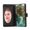 Adecuado para Redmi Note14 Espejo 6 Tarjetas Cruzada Modelo A5/Turbo4/K80/14C Funda de Cuero para Teléfono con Tarjetas