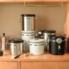 Latas selladas de acero inoxidable 304 con cuchara de acero, fecha giratoria, latas de café, latas de té, snacks, leche en polvo, venta caliente transfronteriza
