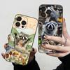 Para iPhone15 comercio exterior nuevo funda de teléfono linda de mapache