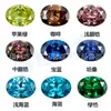 Zircón 5A en forma de huevo, zircón ovalado de color suelto para caras de anillo, zircón verde/zircón azul marino ovalado en stock para venta al por mayor